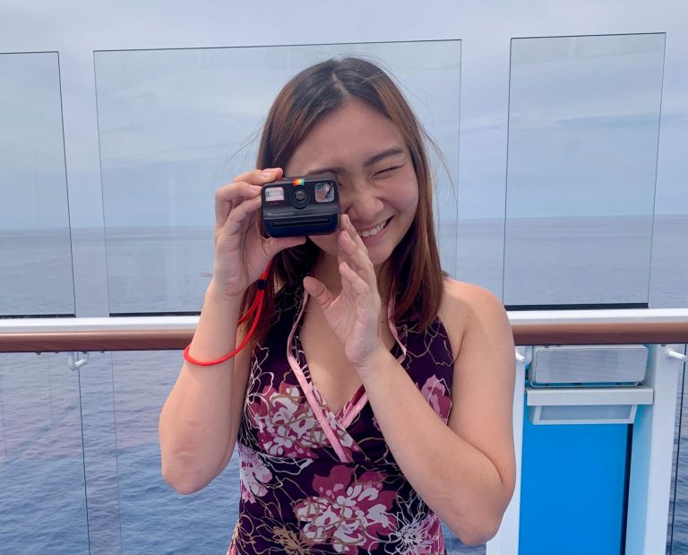Sailing with Polaroid GO Black with NXT Singapore Angel Han Yun