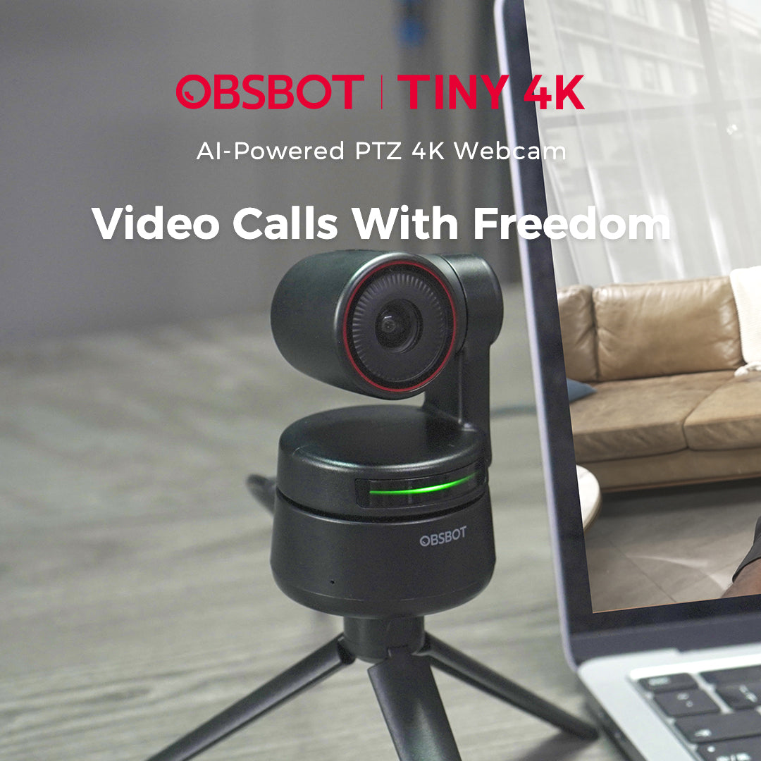 Obsbot Tiny 4K AI-Powered PTZ 4K Webcam